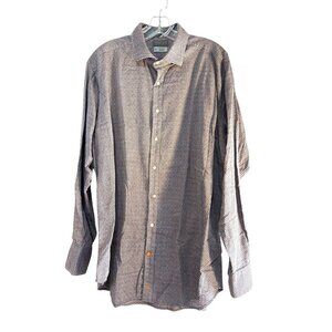 Thomas Dean Mens Shirt Long Sleeves MultI Geometric Constrasting Size XXL TTG